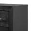 Table de chevet Ashen W USB, 2 tiroirs, métal chromé noir, 26 po