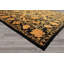 Tapis tibétain noué à la main en laine noire et beige de style transitionnel, 2,69 m x 3,28 m