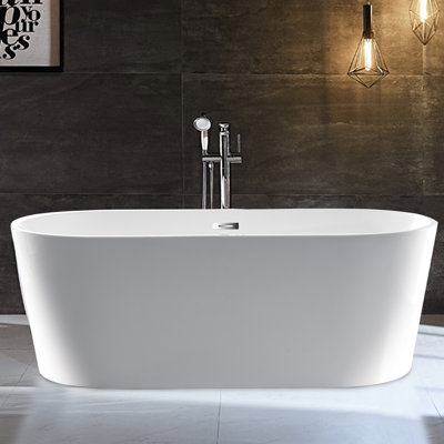 67'' x 31.5'' Freestanding Soaking Acrylic Bathtub