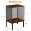 Support pour tourne-disque en vinyle avec support de rangement en vinyle