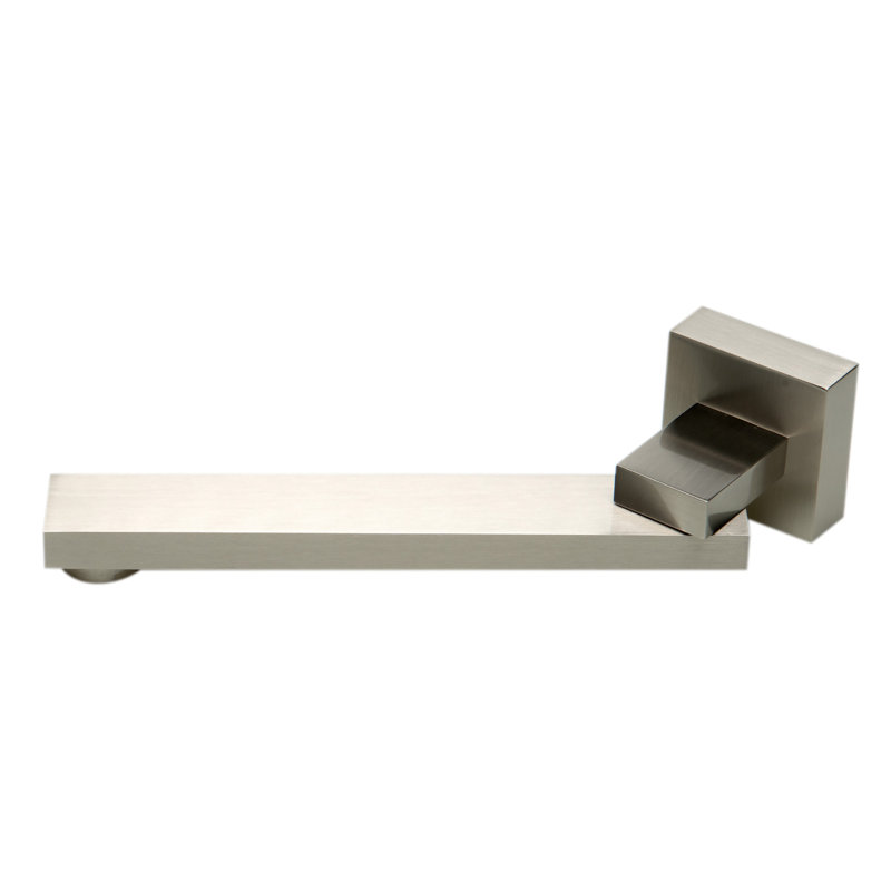 Garniture de bec de baignoire murale, Nickel brossé