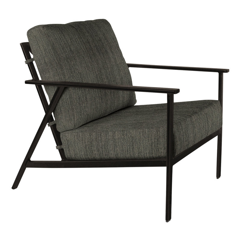 Marin Outdoor Lounge Chair, Carbon Black, Sahara Cafe