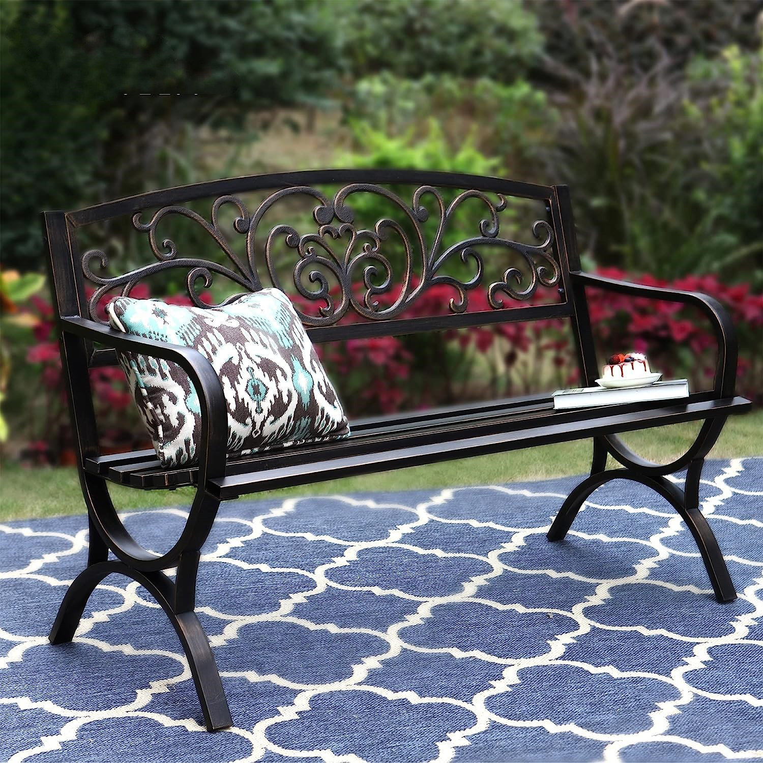 Darby Home Co Ilyes Metal Outdoor Bench | Wayfair