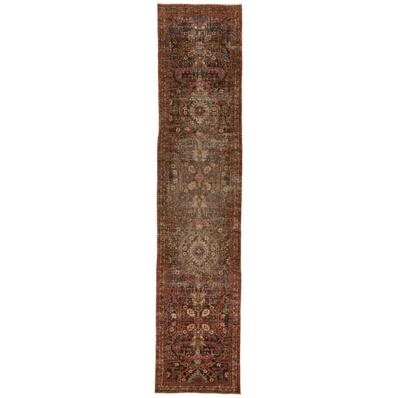 Chemin de table Oushak 4 x 15 bourgogne et turc multicolore