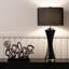 Costinela Living Room Table Lamp with Twisted Glass Base, Bedside Buffet Lamp for Bedroom with Linen Shade-95863611-95863612