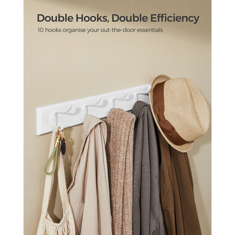 Almute Wall 5 - Hook Wall Mounted Coat Rack
