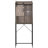 Retro Style MDF With Triamine Iron Frame Sliding Door Three-Layer Rack Bathroom Cabinet