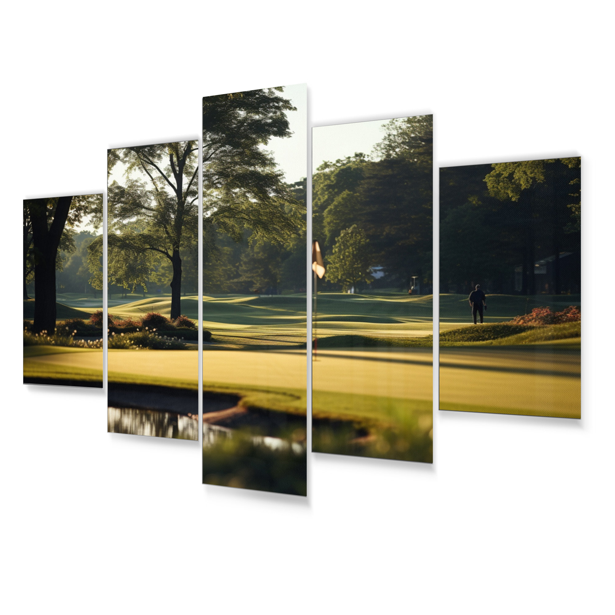 Design Art Golf Putting Green Tranquility I Sports Metal Wall Art