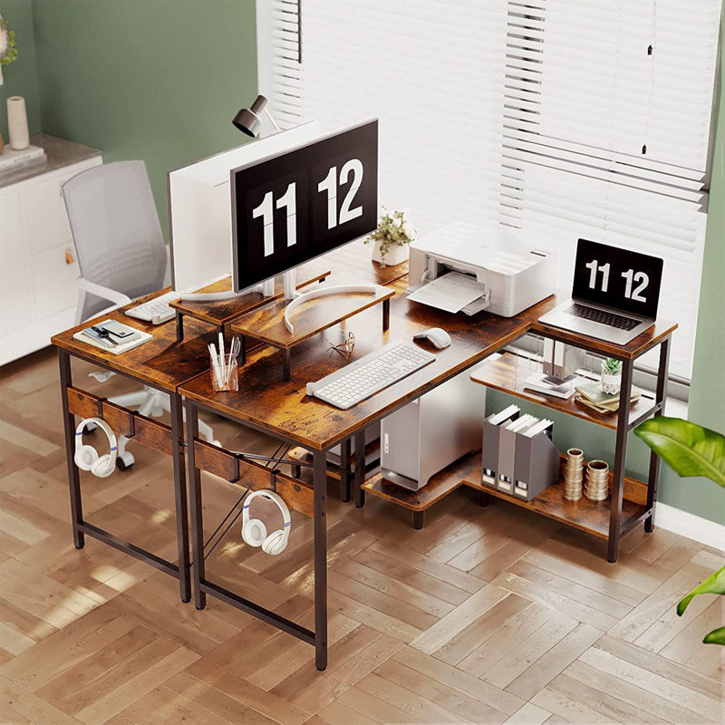 Metal Base Accent, Rustic Brown/Black, 29.5" H x 31.5" W x 46.5" D