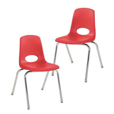 Chaise empilable 16 po avec glissières pivotantes, 2 pièces