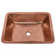 19" Rectangle Under Counter Hammered Copper Bathroom Sink