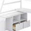 Lit mezzanine avec tiroirs, tablettes et bureau-482852493