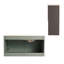 Meuble-lavabo flottant 36 po avec lavabo en résine en forme de goutte et armoire latérale et portes, armoire combinée