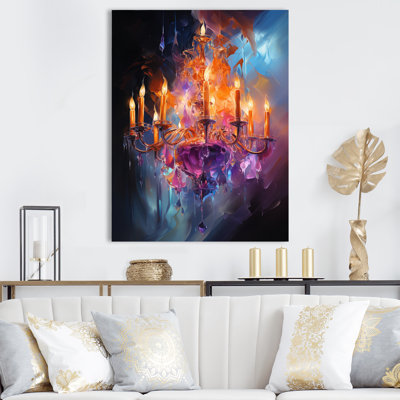 «Chandelier Dancing Light», reproduction sur toile