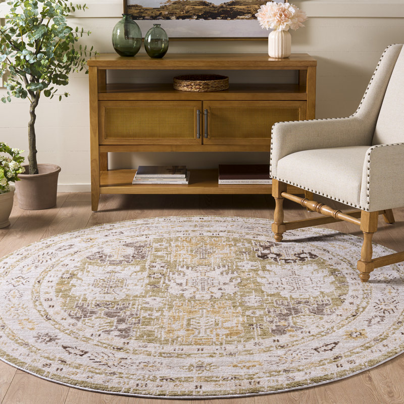 Martha Stewart 110 Performance Oriental Indoor Rug, Round 6'3"