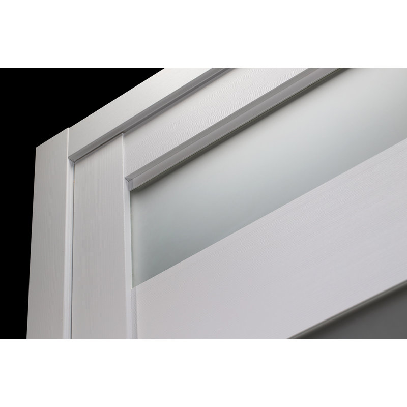Bianco Noble White Frosted Glass Solid Core Pine Wood Door