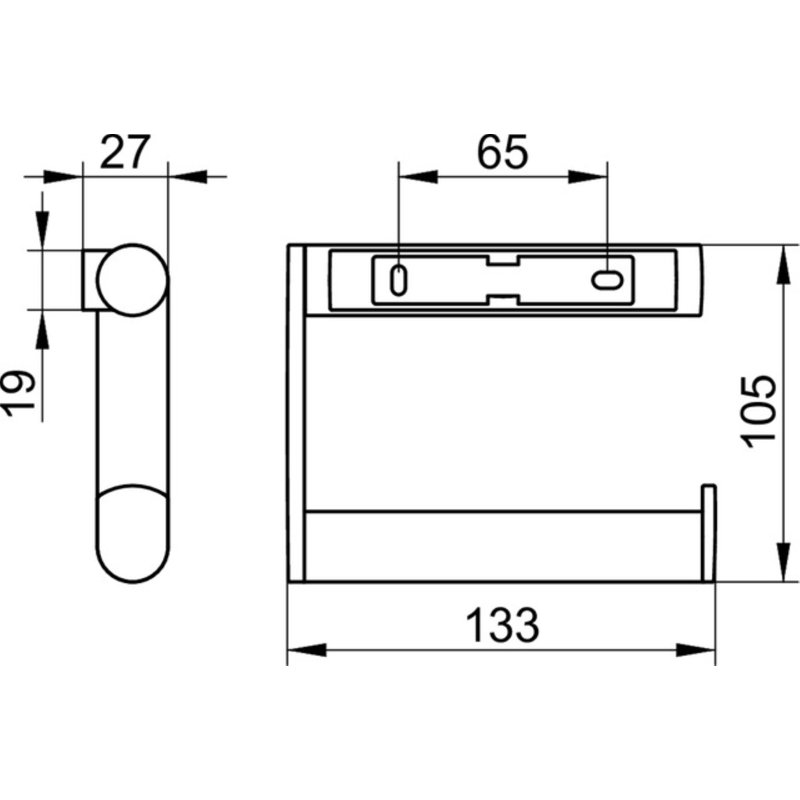 Plan Wall Mounted Toilet Paper Holder