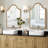 Bissette Solid Wood Frame Arch Wall Mirror-575603351