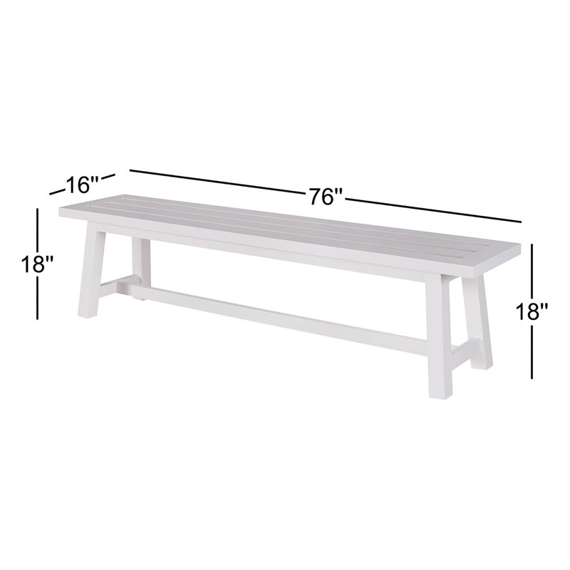 Banc de pique-nique en aluminium Avalynne