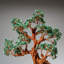 Genuine Green Aventurine Gemstone Bonsai Tree In Oval Ceramic Pot (15€ Tall)