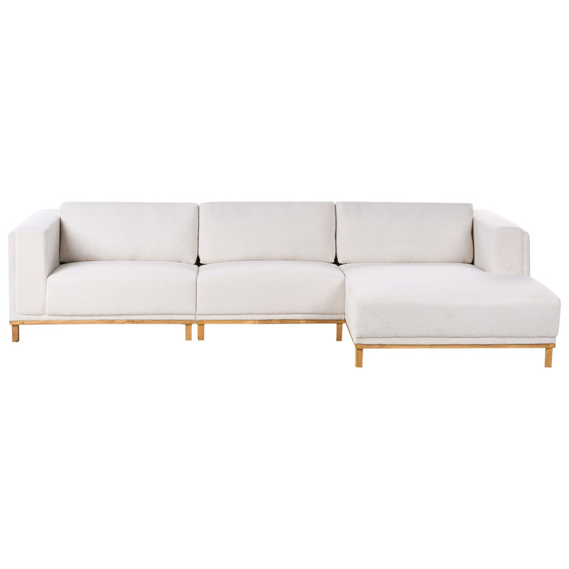 5 Seater Corner Sofa , Off White Fabric