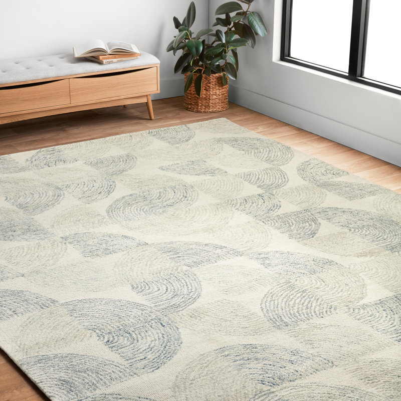 Runako Wool Abstract Indoor Rug, Rectangle 9'3" x 13'