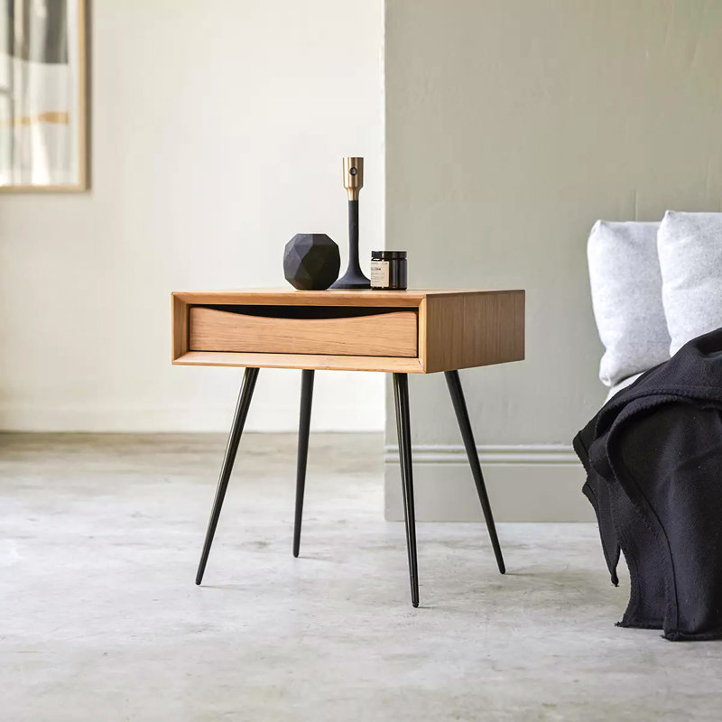 Lydie 47 cm W Iron Bedside Table