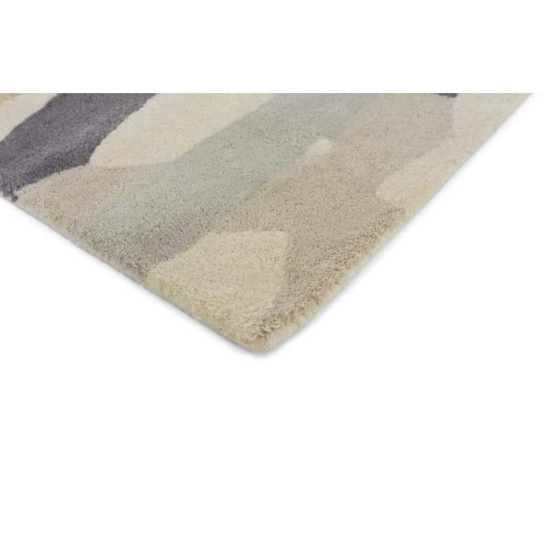 Diffinity Hand Woven Wool Abstract Area Rug, Rectangle 4'7" x 6'7"