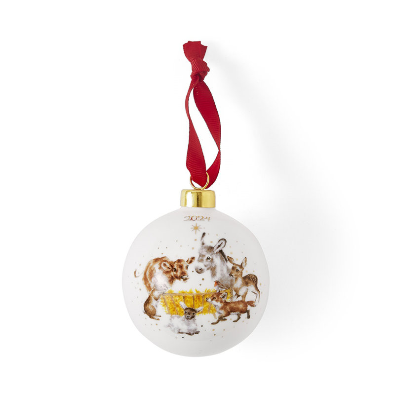 Classic Wrendale Designs, Away in a Manger Bauble