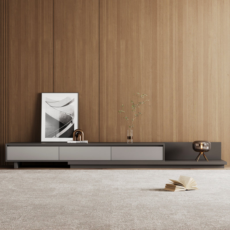 78.7" Extendable Tv Stand With 3 Drawers, Spacious Storage & 3 Colors For Stylish Living, Gray