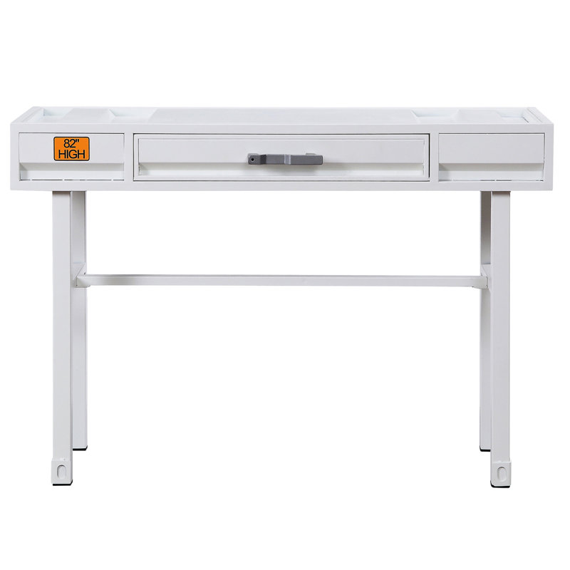 Bureau blanc à usage industriel avec 1 tiroir de style industriel