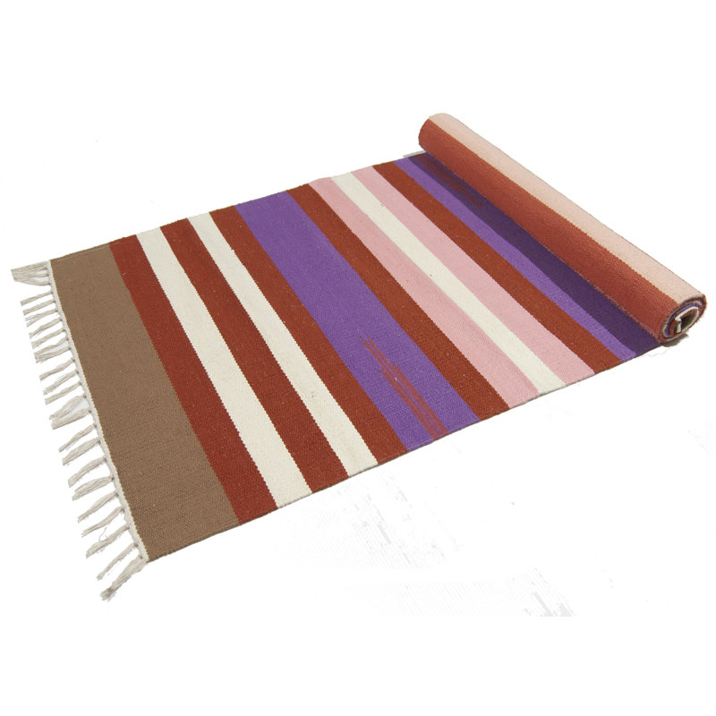 Runner Martika Striped Hand Loomed 60cm X 200cm Area Rug