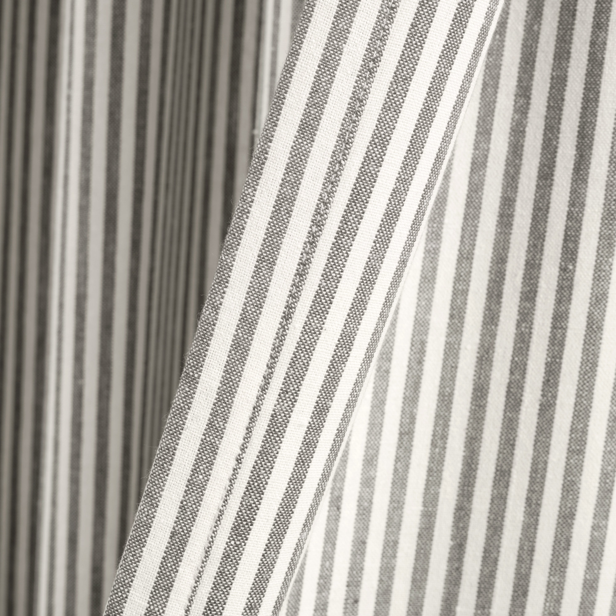 Bruno Semi Sheer Cotton Blend Curtain, Gray, 40" W x 84" L