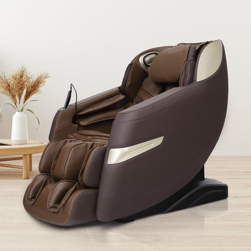 Fauteuil de massage Quantum 3D, Similicuir brun, Brun