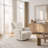 Modern Upholstered 360° Swivel Barrel Accent Armchair-486239310