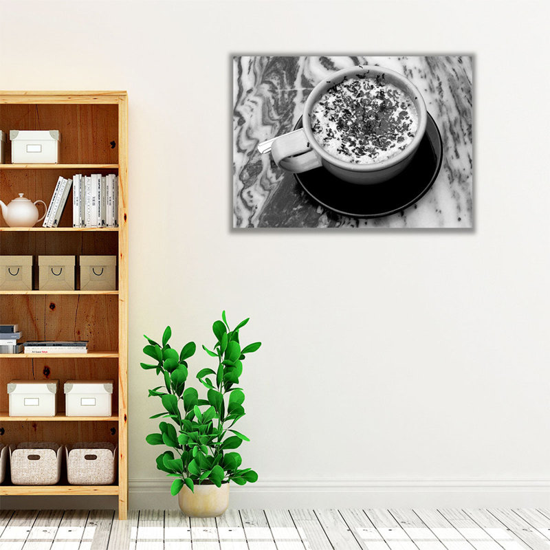 Ciccolata noir et blanc - reproduction d'art sur toile, H 30 po x l 40 po