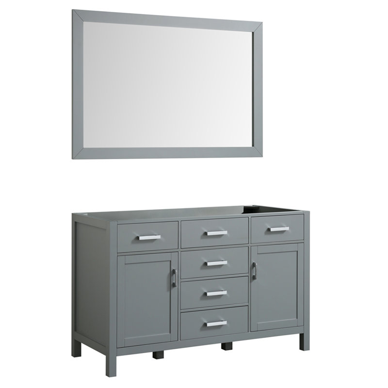 Base de meuble-lavabo simple Petrel, Gris