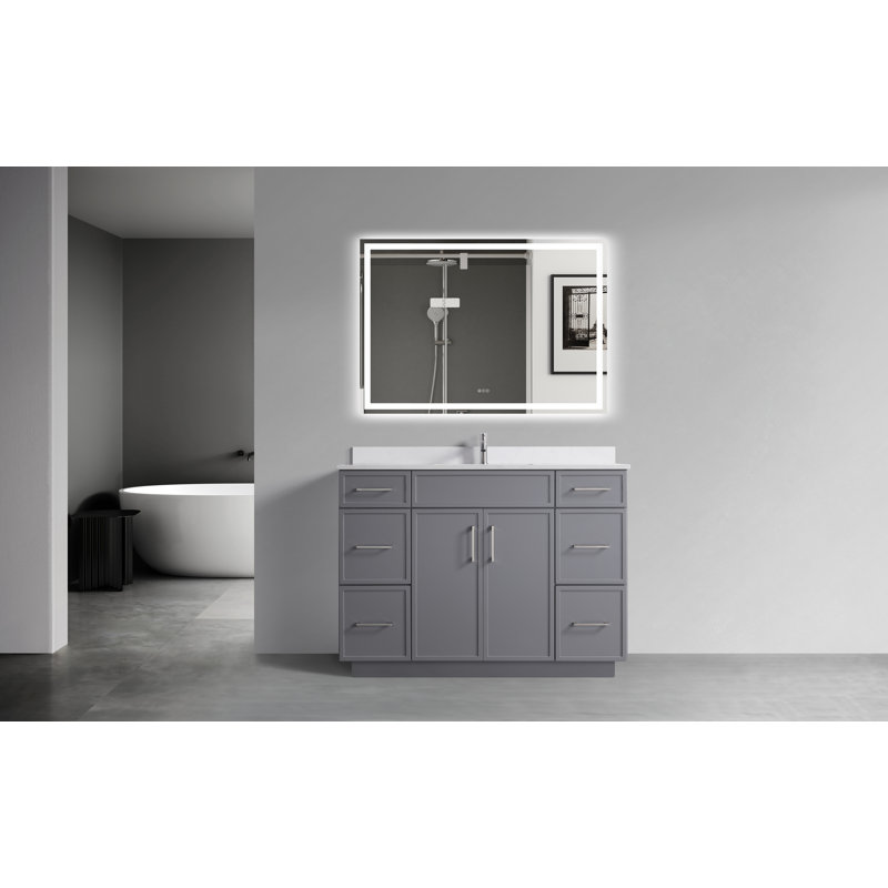 Freestanding Vanity with Sink 2 Doors + 6 Drawers - 48"