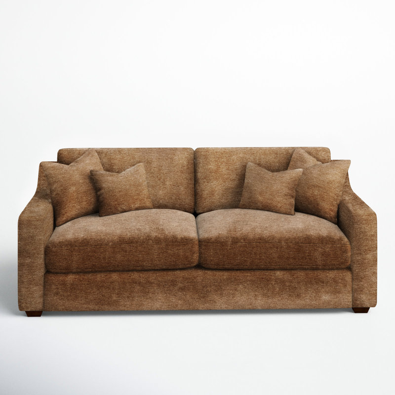 Rhodes Upholstered 94.5'' Sofa, Nave Bark Performance Distressed Velvet