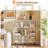 8 Cube Bookcase 3-Tier Modern Storage Organizer w/ 5 Metal Legs Bookshelves