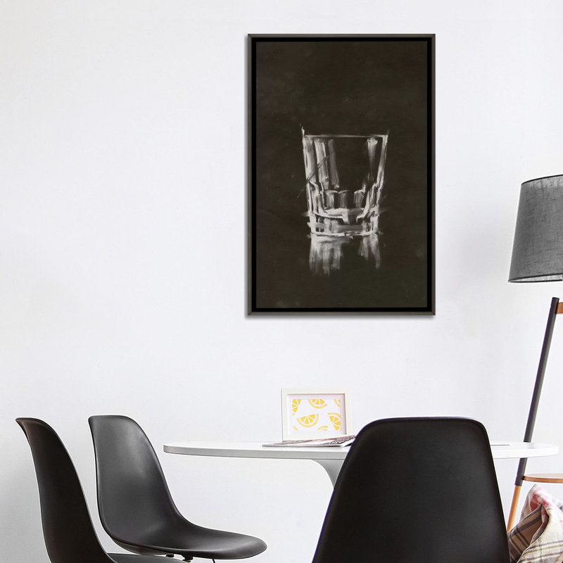 "Crystal Bar VI" par Ethan Harper, reproduction d’art, H 40 po x l 26 po x P 1,5 po, Toile encadrée de bois rustique foncé