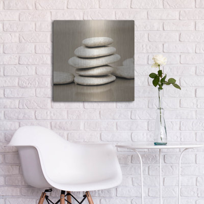 Ebern Designs «Zen Pebbles 1» par Photoinc Studio, art mural en métal,