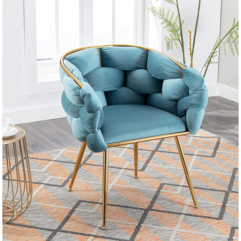 Vladanka 28.7'' Velvet Sofa, Blue Velvet