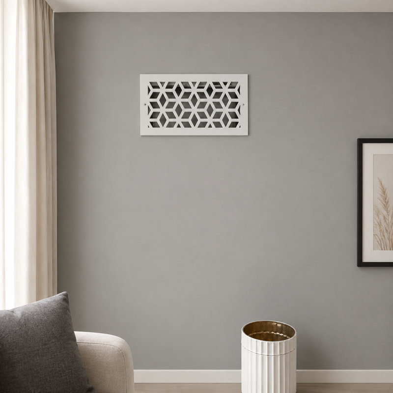 Registres muraux et de plafond Stellar Air avec vis en laiton - 6 x 16 (ouverture de conduit) 8 x 18 - Dimensions totales - cubes