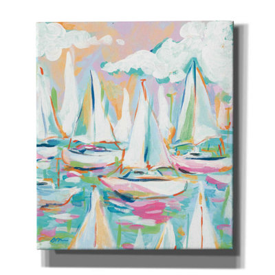 «Sailboat Sea» par Jessica Mingo, art mural sur toile