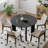 30“H Round Wood Dining Table Kitchen Table with 4 Legs-1933433817-1933433798
