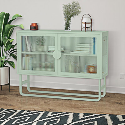Armoire moderne en verre trempé avec 2 portes