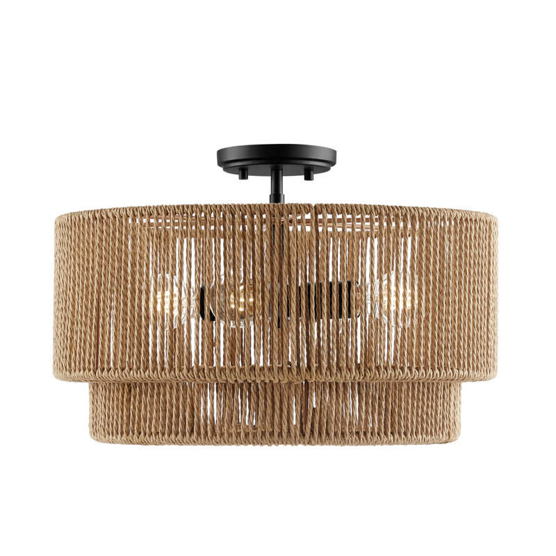 Plafonnier semi-encastré Eco - Milos - 4 lumières - l 18 po x H 11 po, L 18 po x H 11 po