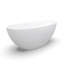 Baignoire de trempage autoportante de 61 pouces, surface solide, finition mate, forme ovale, pour la salle de bain, drain central, luxe contemporain, baignoire de surface ergonomique une pièce, utilisation moderne,