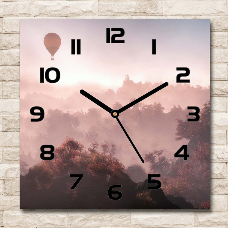 Hayde Glass Wall Clock, Black